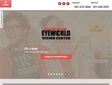 Tablet Screenshot of eyeworldvision.com